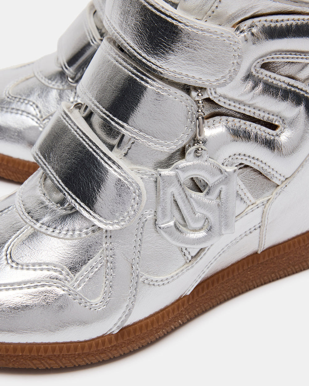 MAVIS Silver High-Top Velcro Women's Sneaker | Steve Madden US