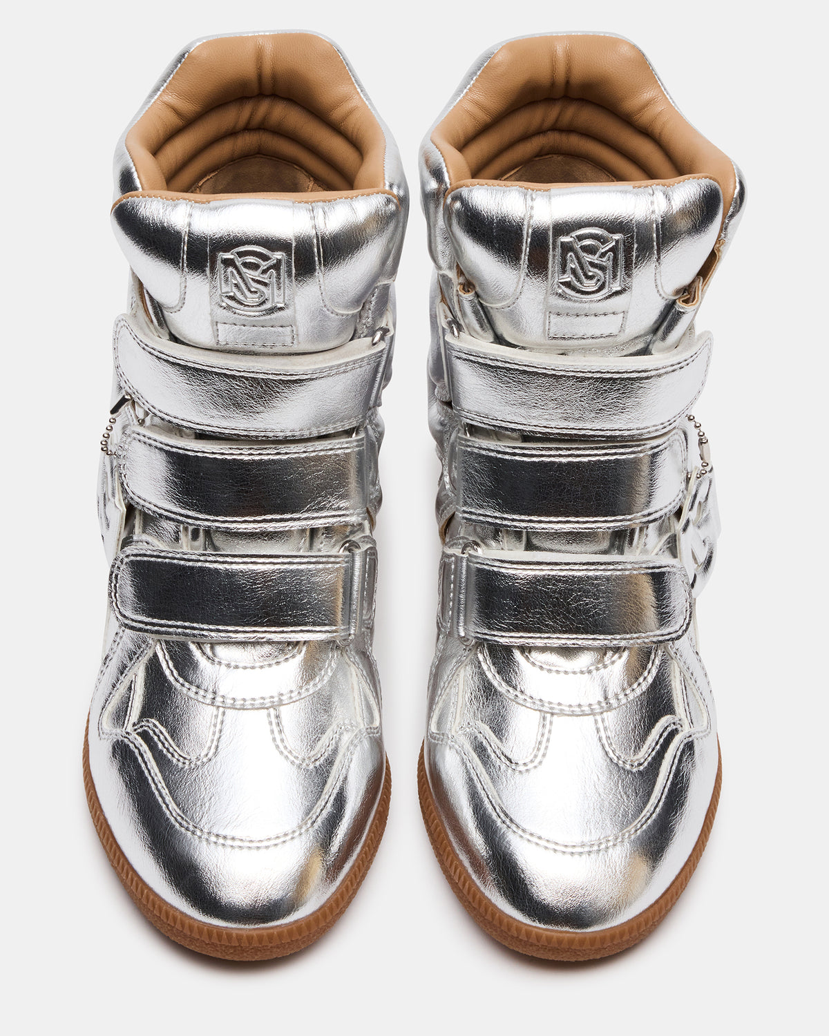 MAVIS Silver High-Top Velcro Women's Sneaker | Steve Madden US