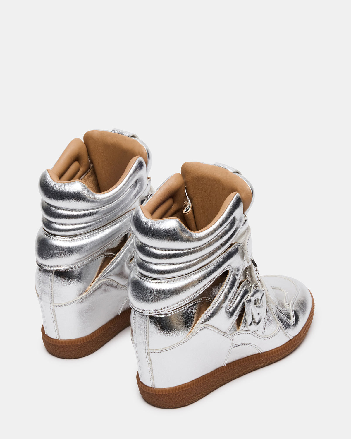 MAVIS Silver High-Top Velcro Women's Sneaker | Steve Madden US