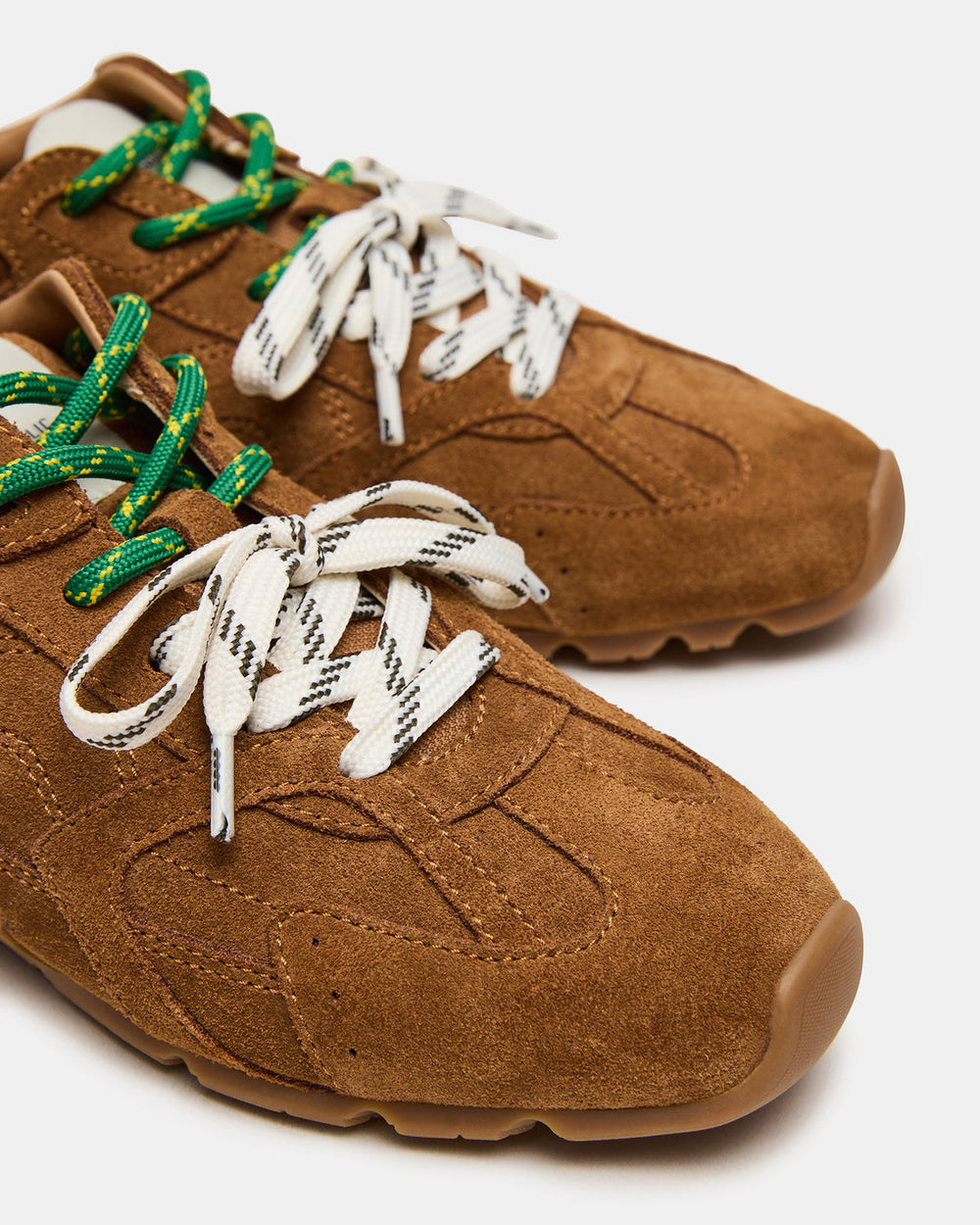 AZIEL Camel Suede Low-Top Lace-Up Women's Sneakers | Steve Madden for Sale