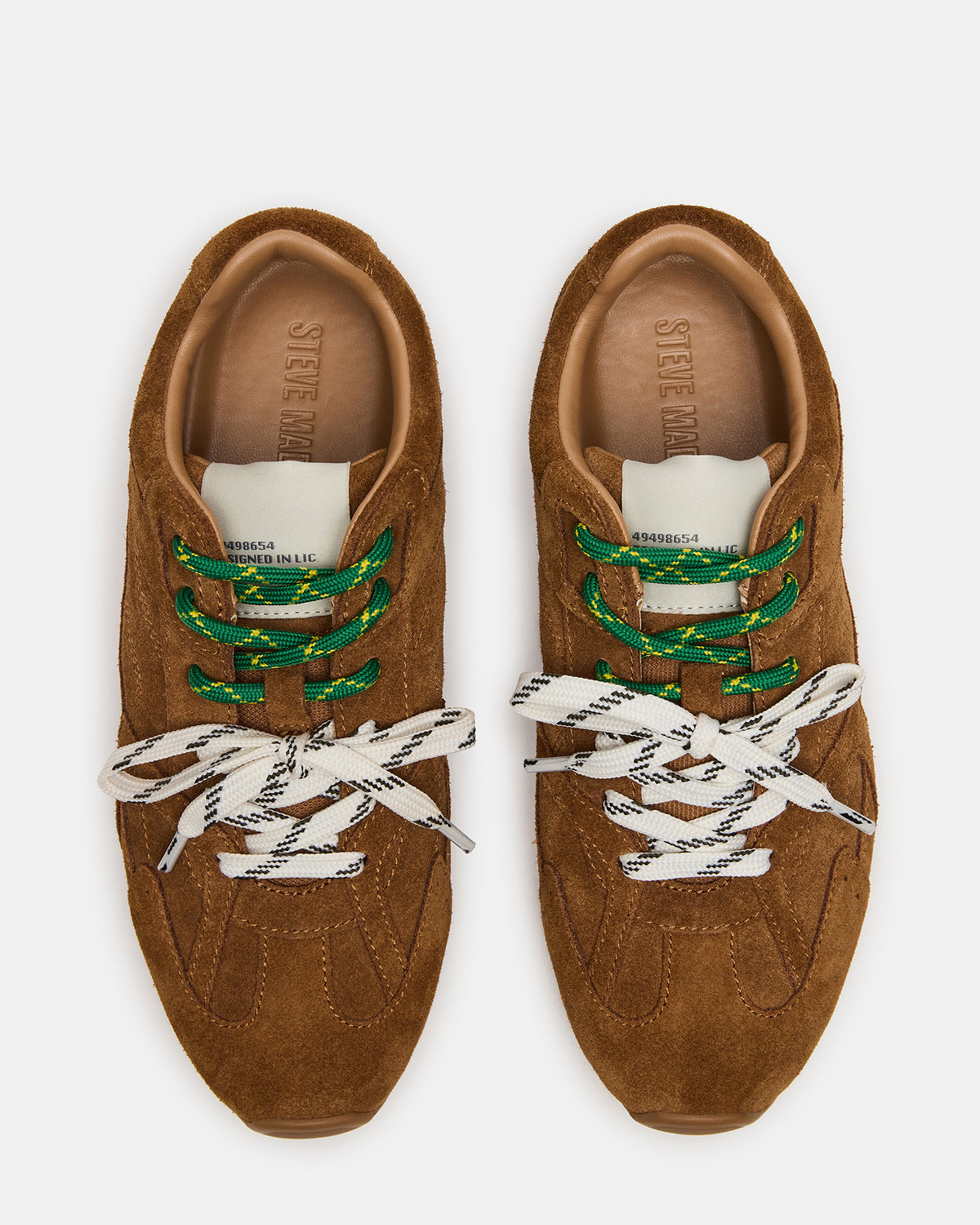 AZIEL Camel Suede Low-Top Lace-Up Women's Sneakers | Steve Madden for Sale