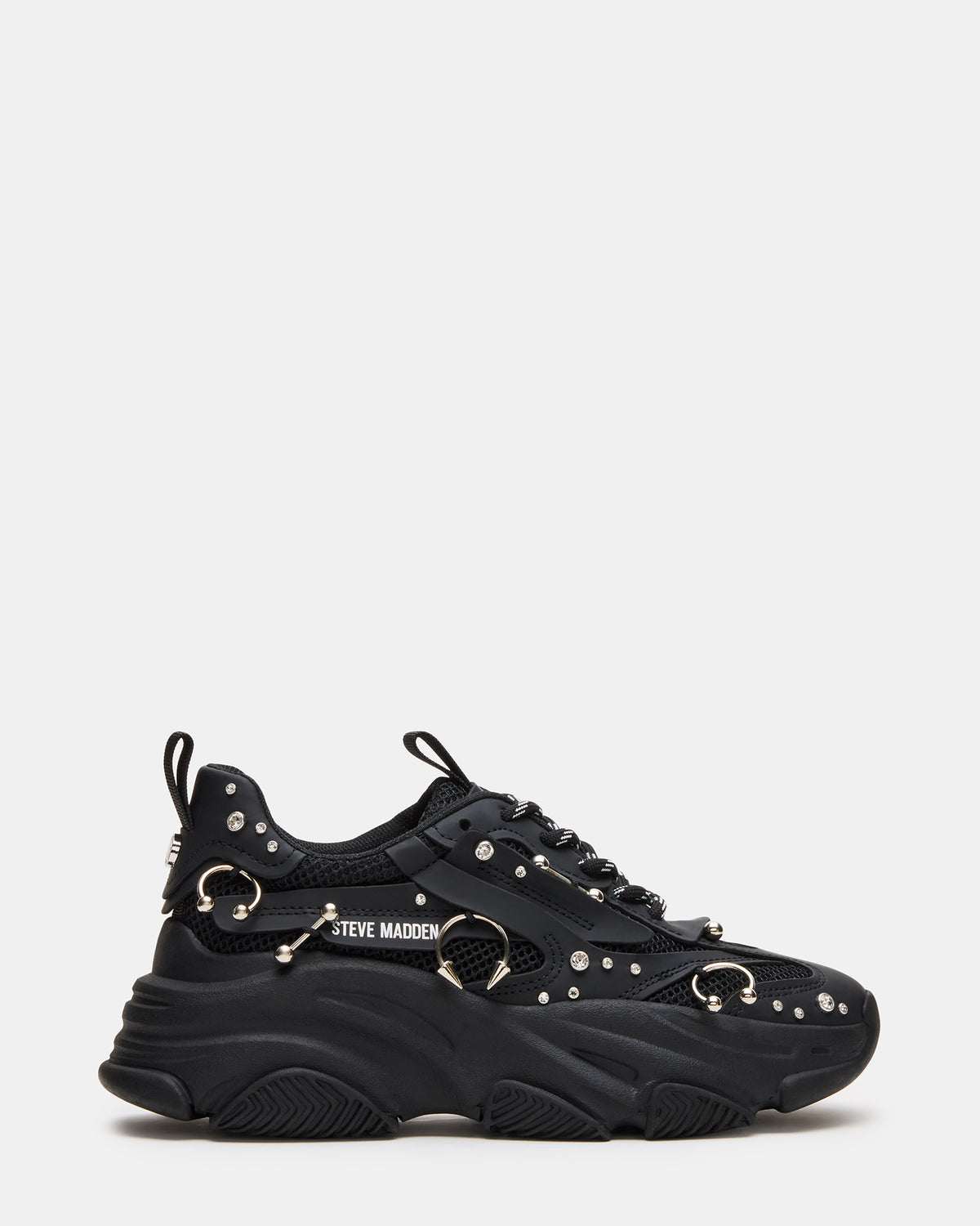 POSSESSION Piercing Black Platform Lace-Up Women's Sneaker | Steve Madden near me