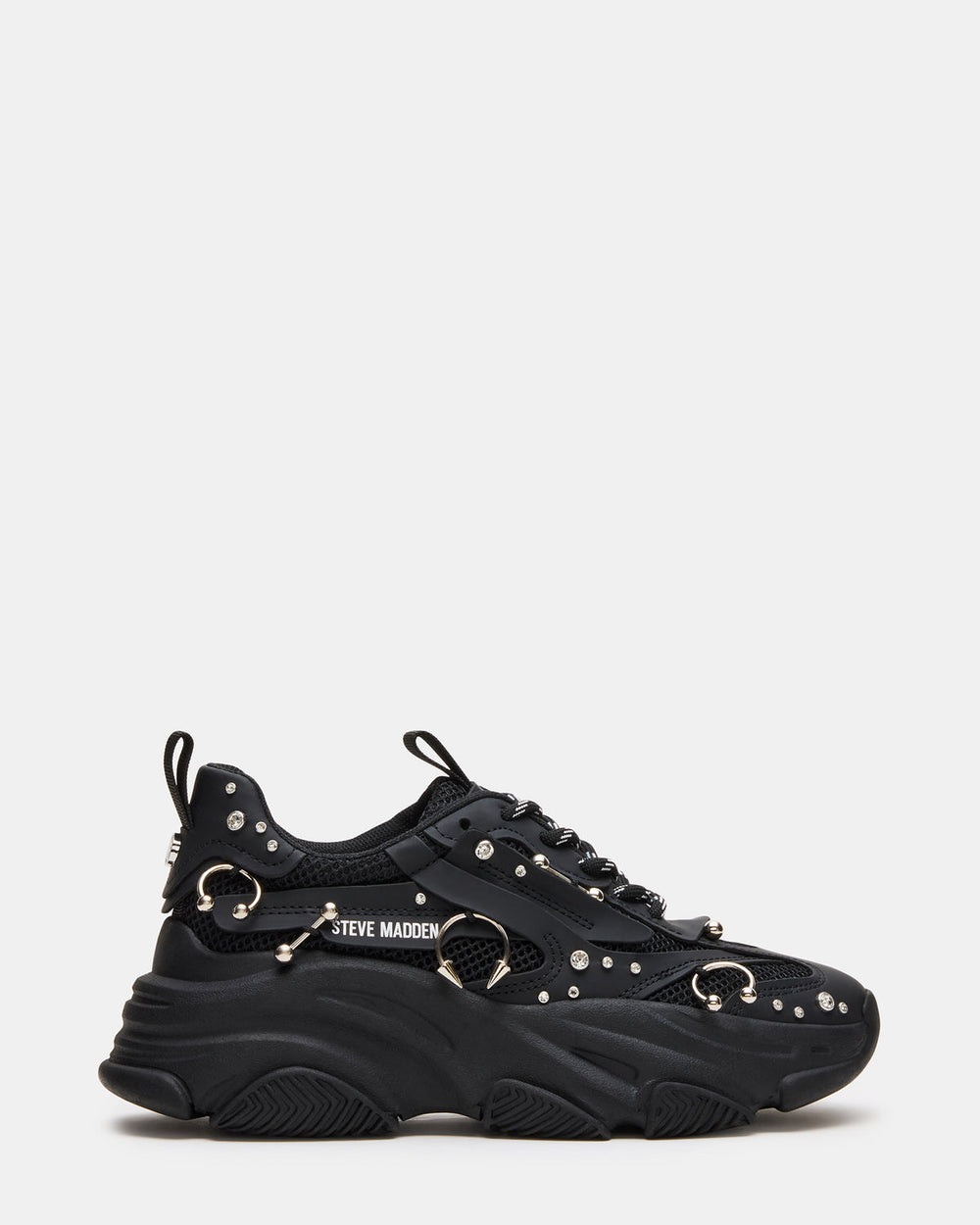 POSSESSION Piercing Black Platform Lace-Up Women's Sneaker | Steve Madden near me