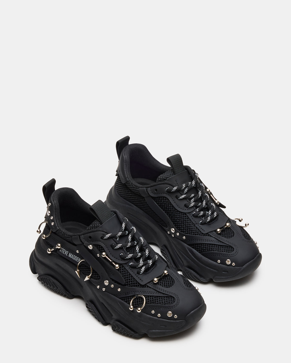 POSSESSION Piercing Black Platform Lace-Up Women's Sneaker | Steve Madden near me