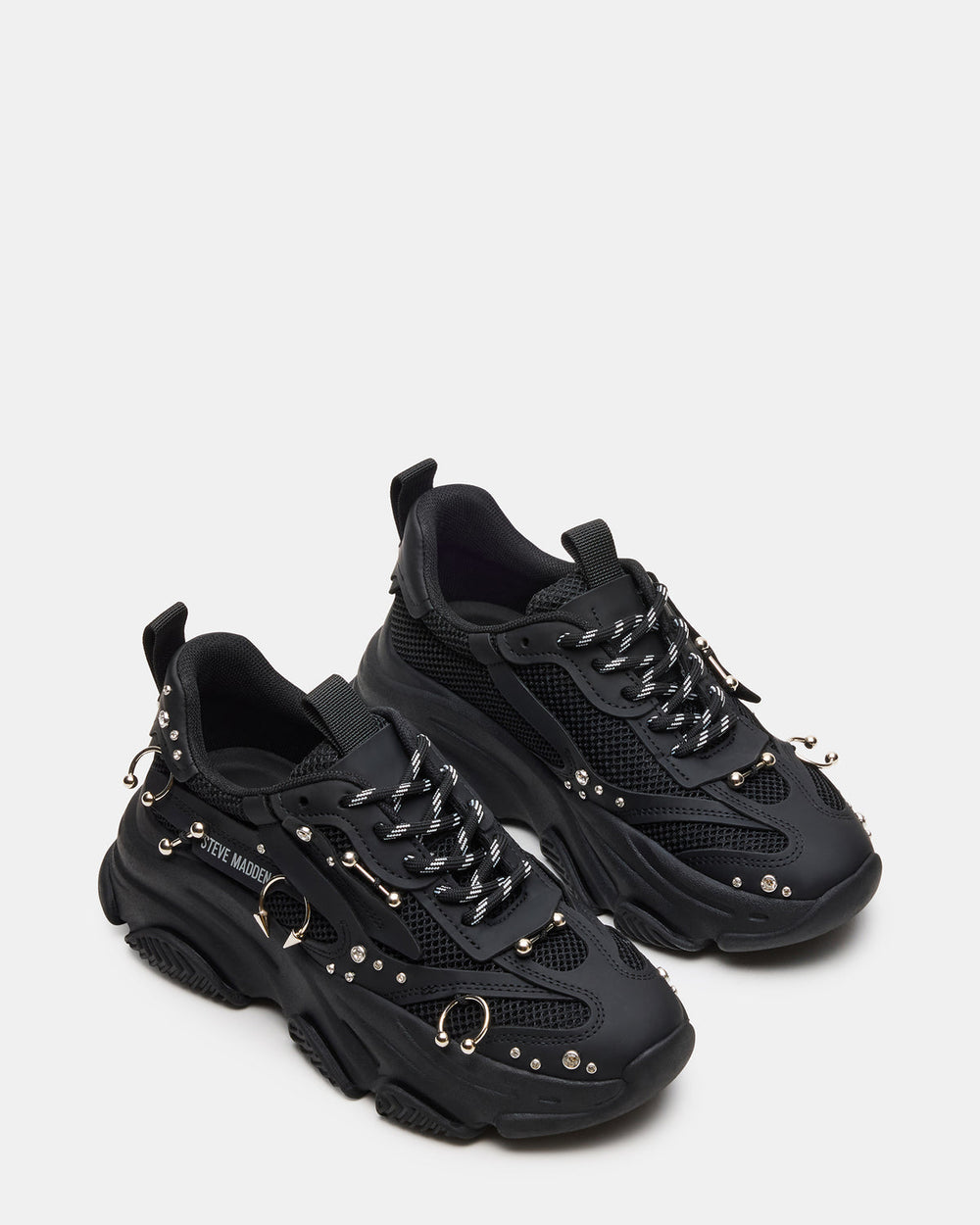 POSSESSION Piercing Black Platform Lace-Up Women's Sneaker | Steve Madden near me