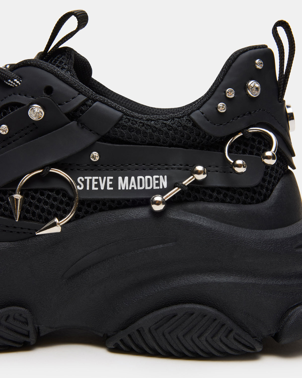 POSSESSION Piercing Black Platform Lace-Up Women's Sneaker | Steve Madden near me