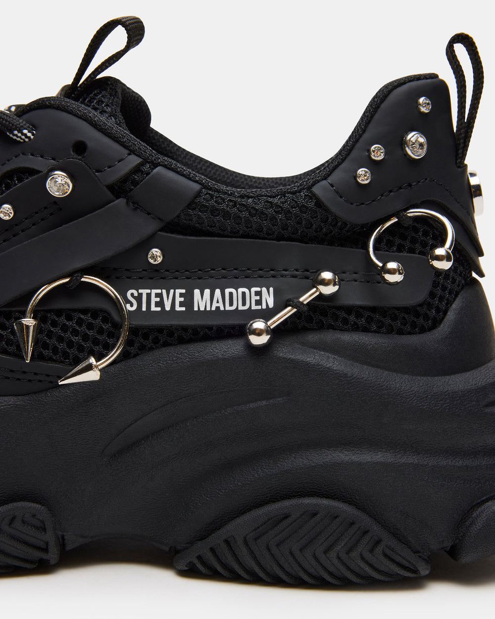 POSSESSION Piercing Black Platform Lace-Up Women's Sneaker | Steve Madden near me