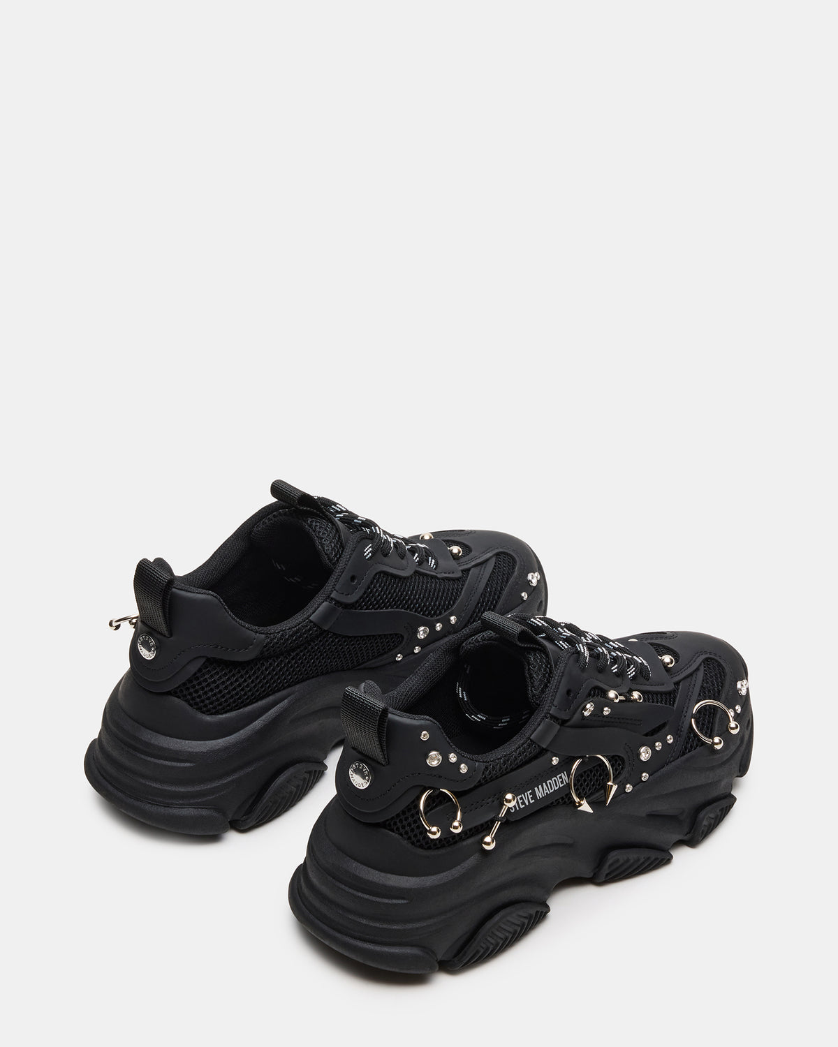 POSSESSION Piercing Black Platform Lace-Up Women's Sneaker | Steve Madden near me