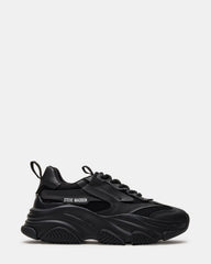 POSSESSION Black Platform Lace-Up Women's Sneaker | Steve Madden Sale