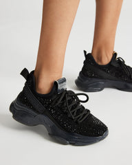 MAXIMA Black Rhinestones Women's Sneakers | Steve Madden for Sale