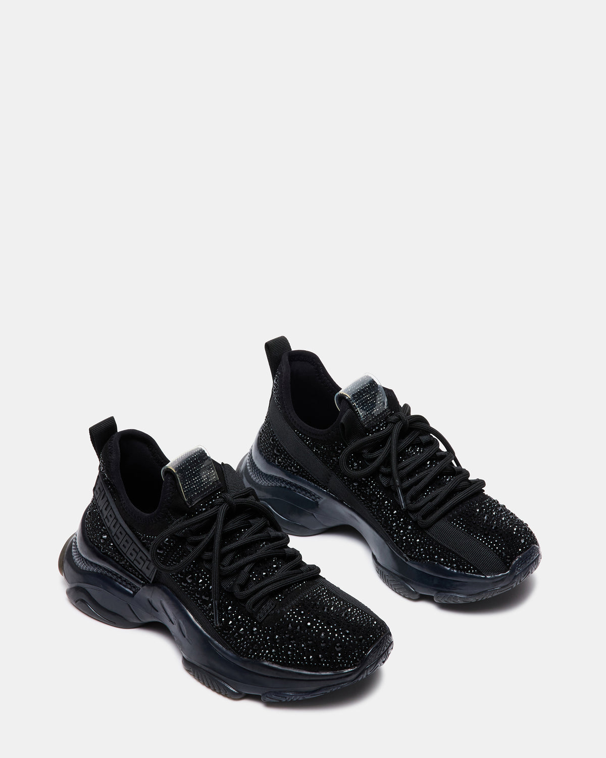 MAXIMA Black Rhinestones Women's Sneakers | Steve Madden for Sale