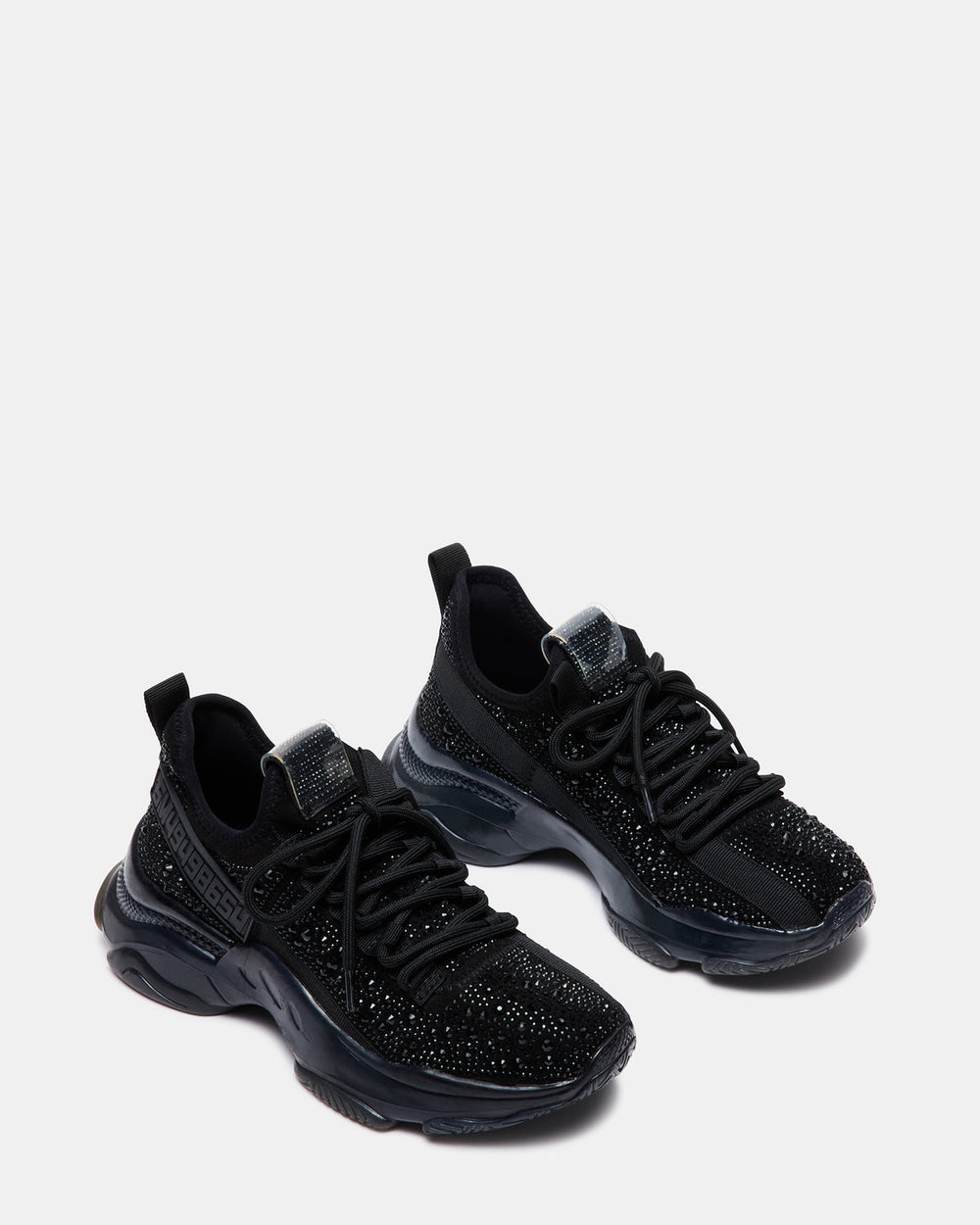 MAXIMA Black Rhinestones Women's Sneakers | Steve Madden for Sale