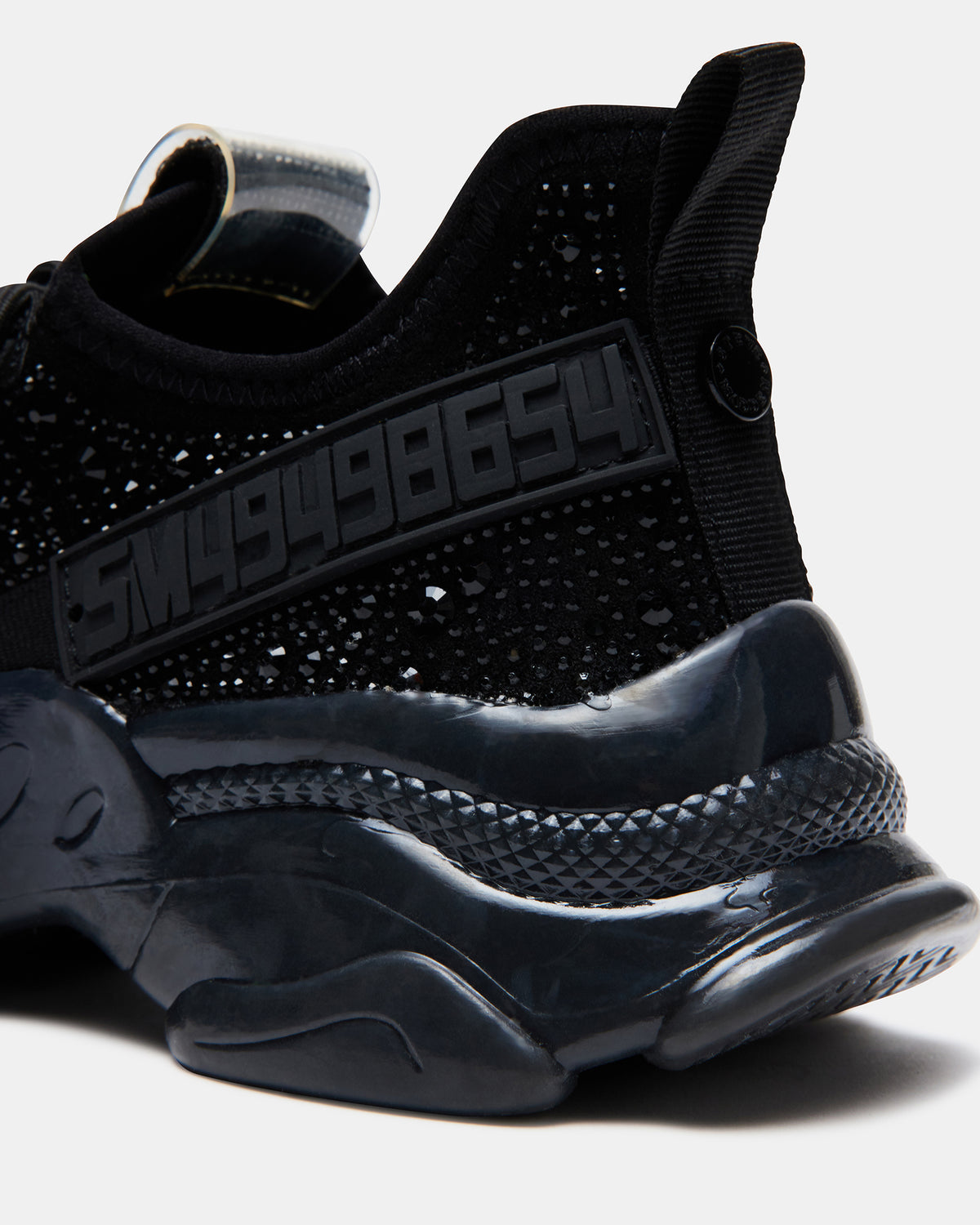 MAXIMA Black Rhinestones Women's Sneakers | Steve Madden for Sale