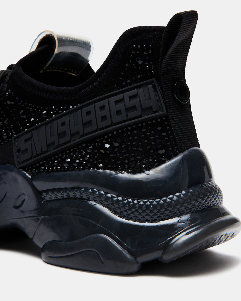 MAXIMA Black Rhinestones Women's Sneakers | Steve Madden for Sale