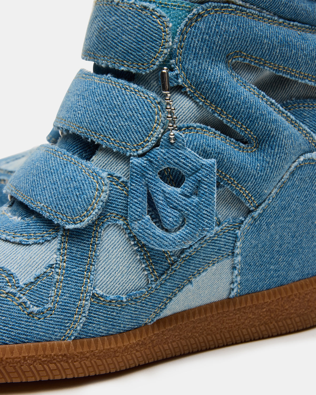 MAVIS Denim Multi High-Top Velcro Women's Sneaker | Steve Madden on Sale