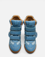 MAVIS Denim Multi High-Top Velcro Women's Sneaker | Steve Madden on Sale