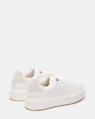 CATCHER White Suede Women's Low-Top Lace-Up Sneaker | Steve Madden discount