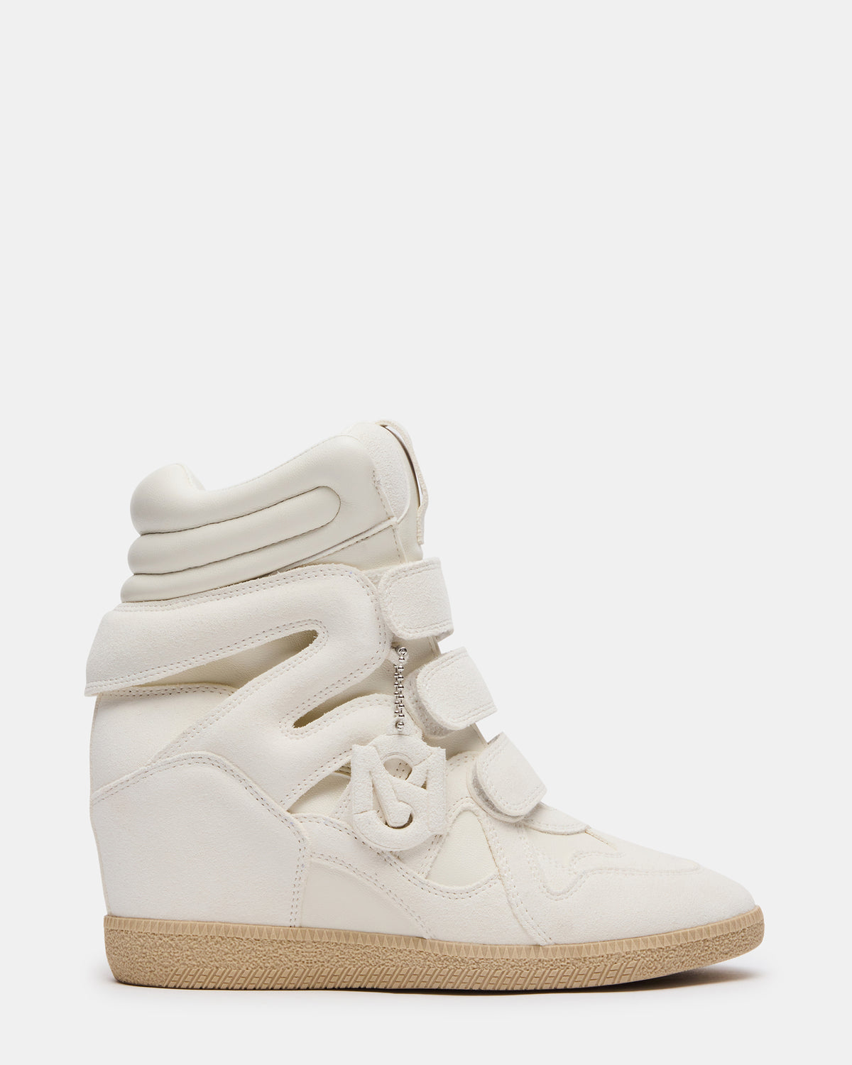 MAVIS White Suede High-Top Velcro Women's Sneaker | Steve Madden US
