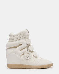MAVIS White Suede High-Top Velcro Women's Sneaker | Steve Madden US