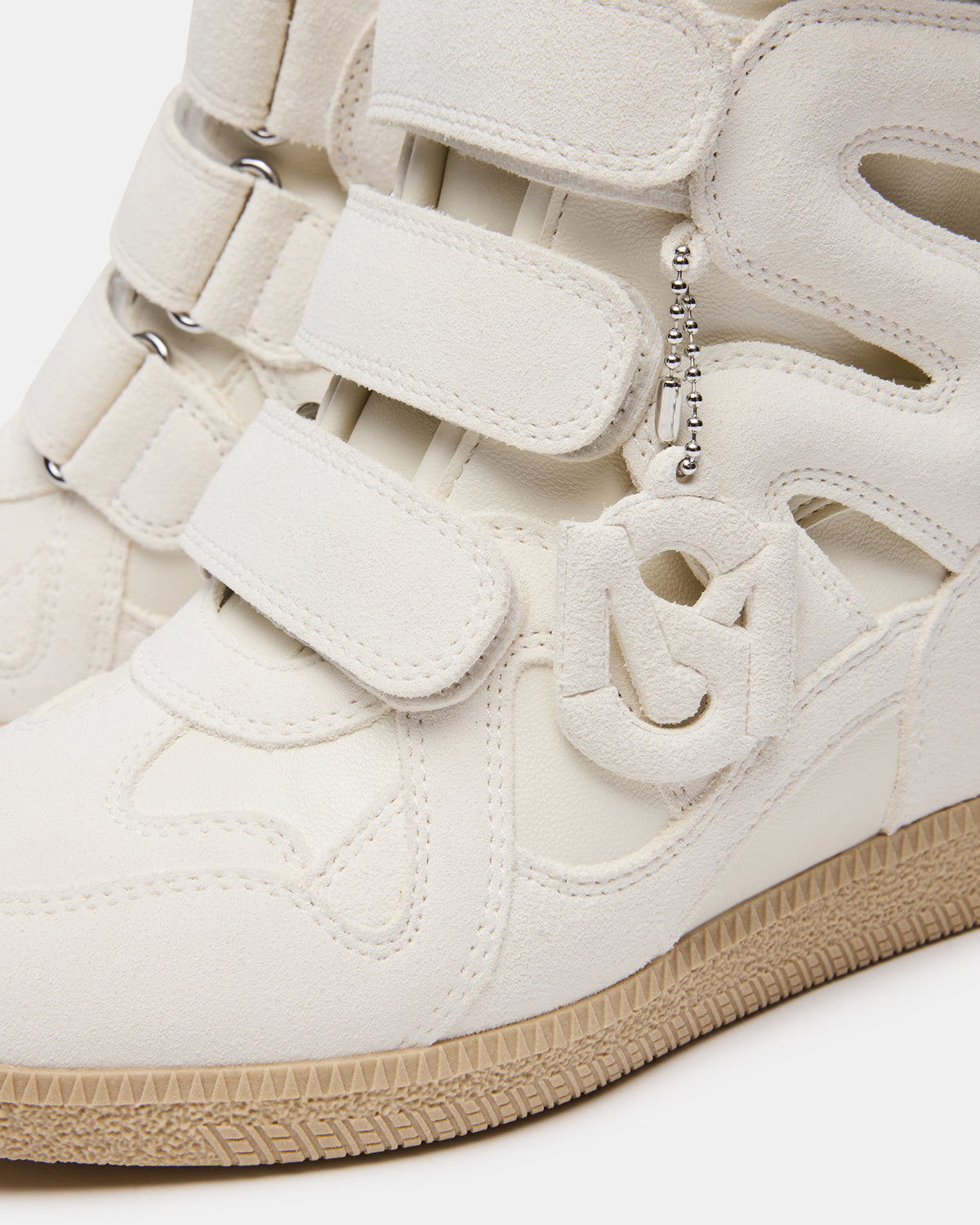 MAVIS White Suede High-Top Velcro Women's Sneaker | Steve Madden US