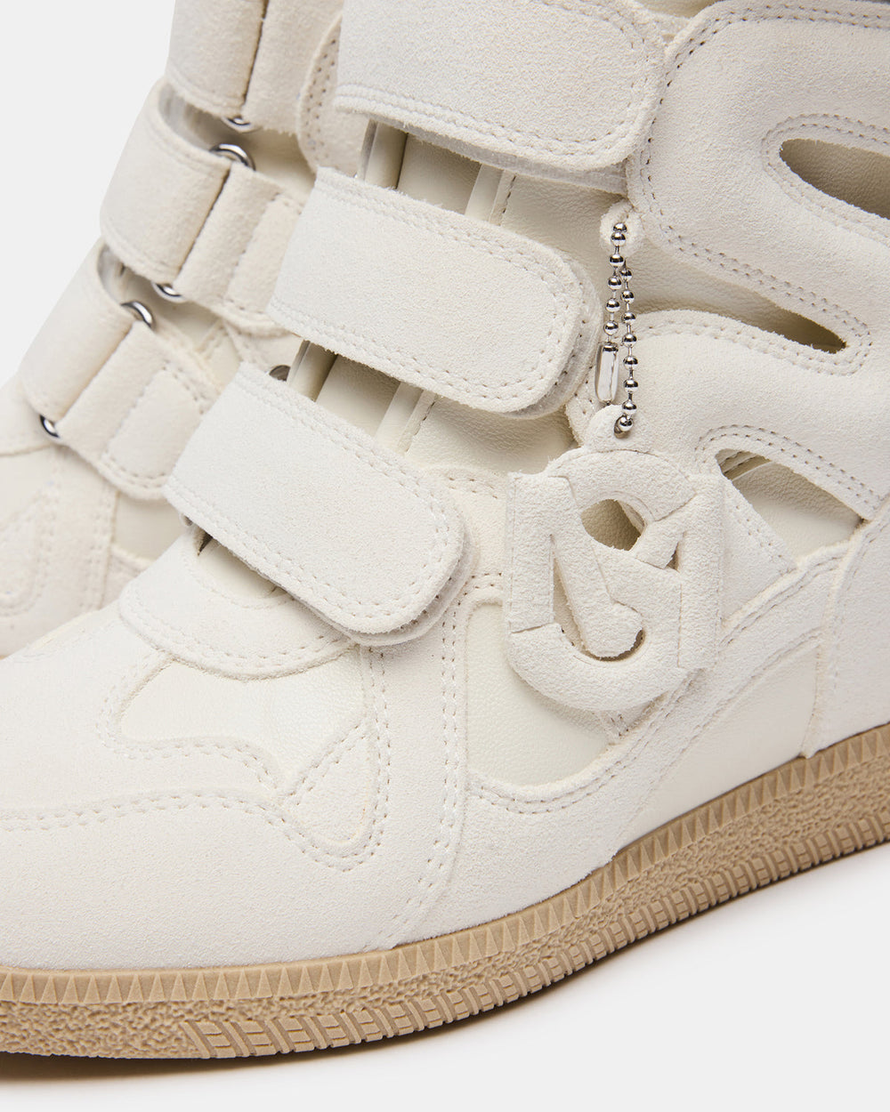MAVIS White Suede High-Top Velcro Women's Sneaker | Steve Madden US