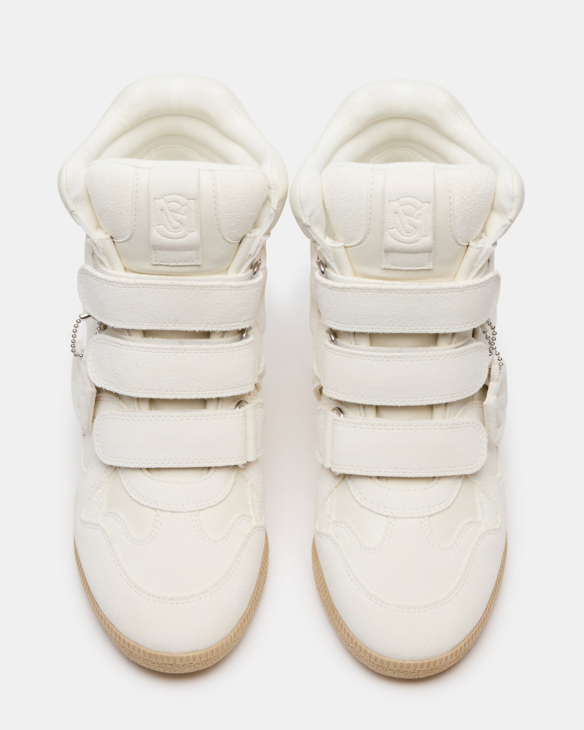 MAVIS White Suede High-Top Velcro Women's Sneaker | Steve Madden US