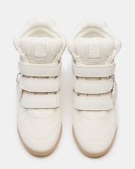 MAVIS White Suede High-Top Velcro Women's Sneaker | Steve Madden US