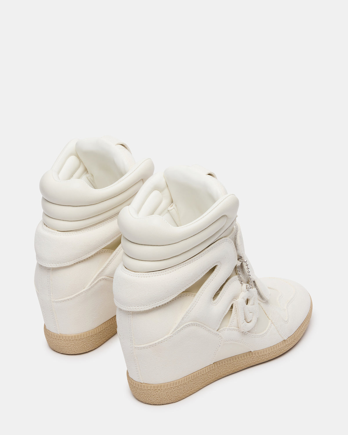 MAVIS White Suede High-Top Velcro Women's Sneaker | Steve Madden US