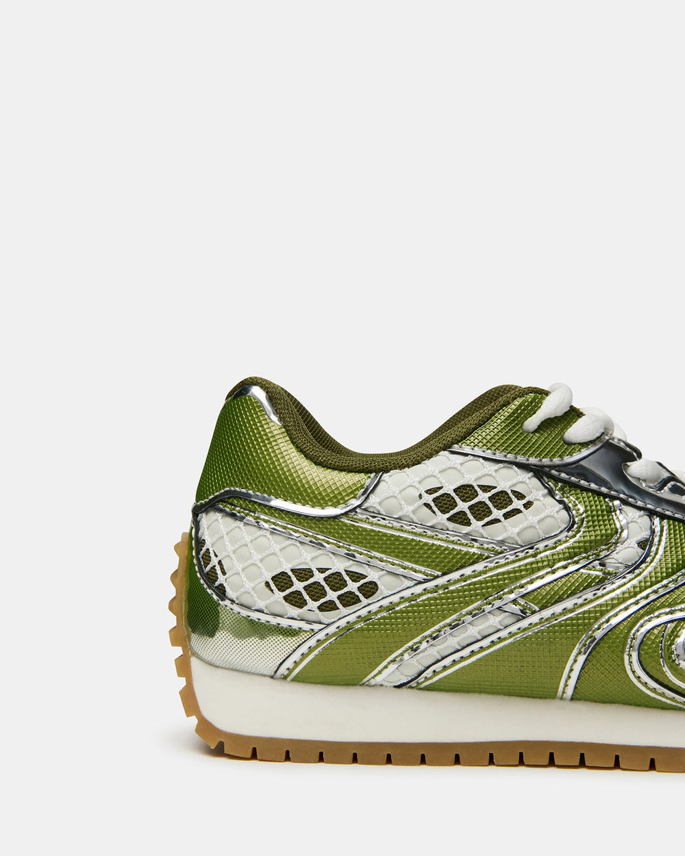 PAGER Green Multi Low-Top Lace-Up Mesh Women's Sneaker | Steve Madden Sale