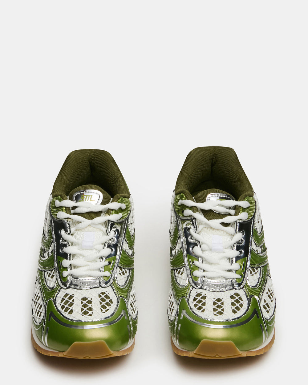 PAGER Green Multi Low-Top Lace-Up Mesh Women's Sneaker | Steve Madden Sale