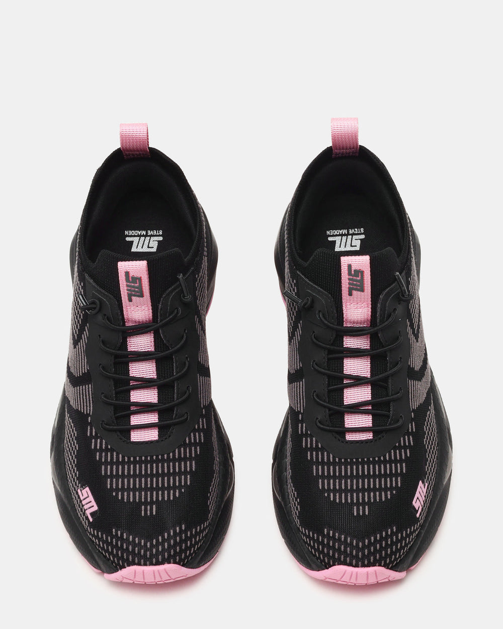 SWOOP Black Multi Lace-Up Low-Top Platform Athletic Women's Sneaker | Steve Madden for Sale