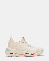 SWOOP White Multi Lace-Up Low-Top Platform Athletic Women's Sneaker | Steve Madden discount