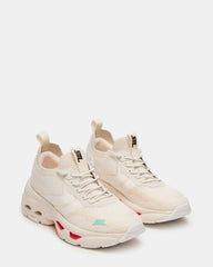 SWOOP White Multi Lace-Up Low-Top Platform Athletic Women's Sneaker | Steve Madden discount