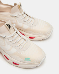 SWOOP White Multi Lace-Up Low-Top Platform Athletic Women's Sneaker | Steve Madden discount