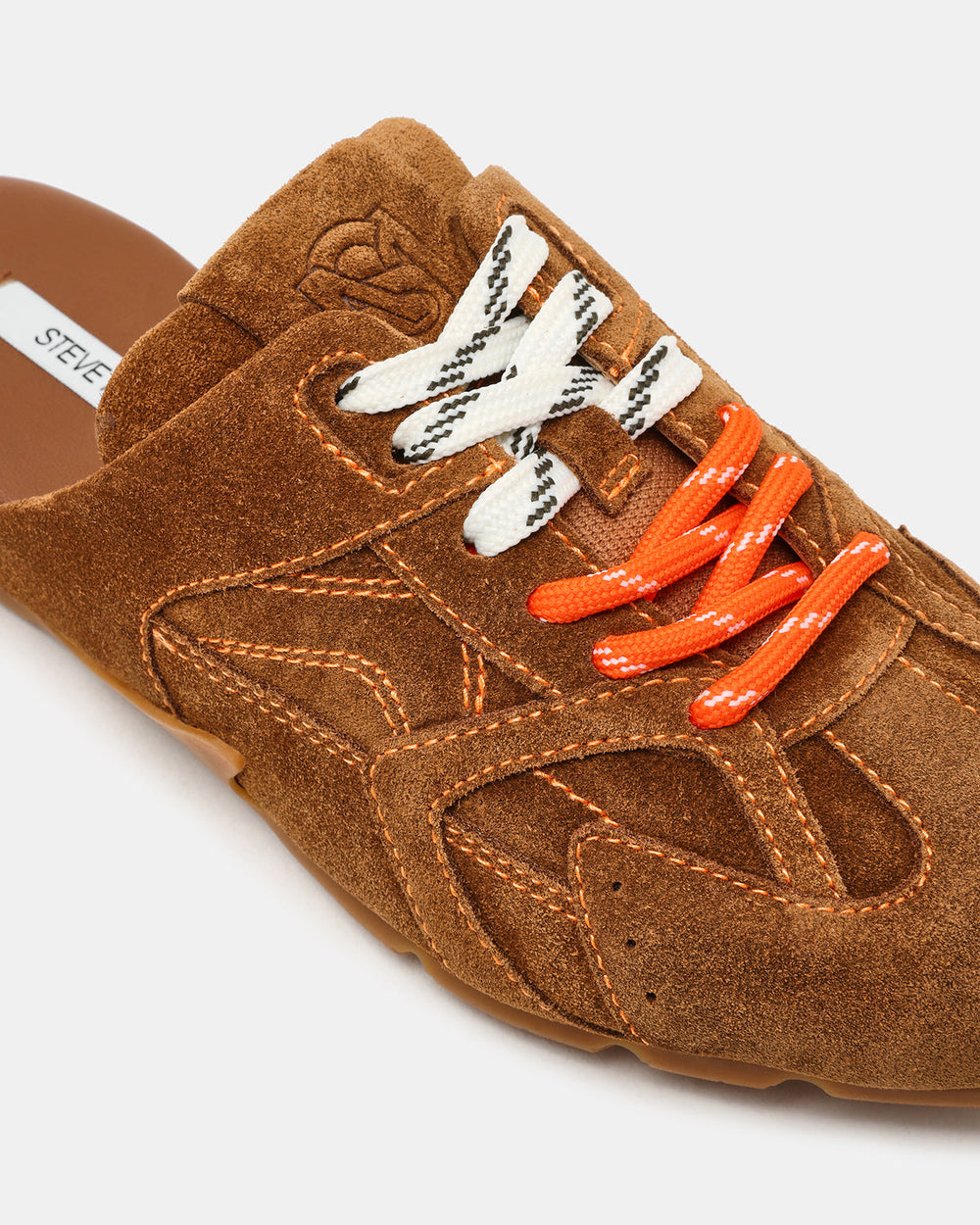 AZIEL MULE Chestnut Suede Low-Top Lace-Up Slip-On Women's Sneaker | Steve Madden online