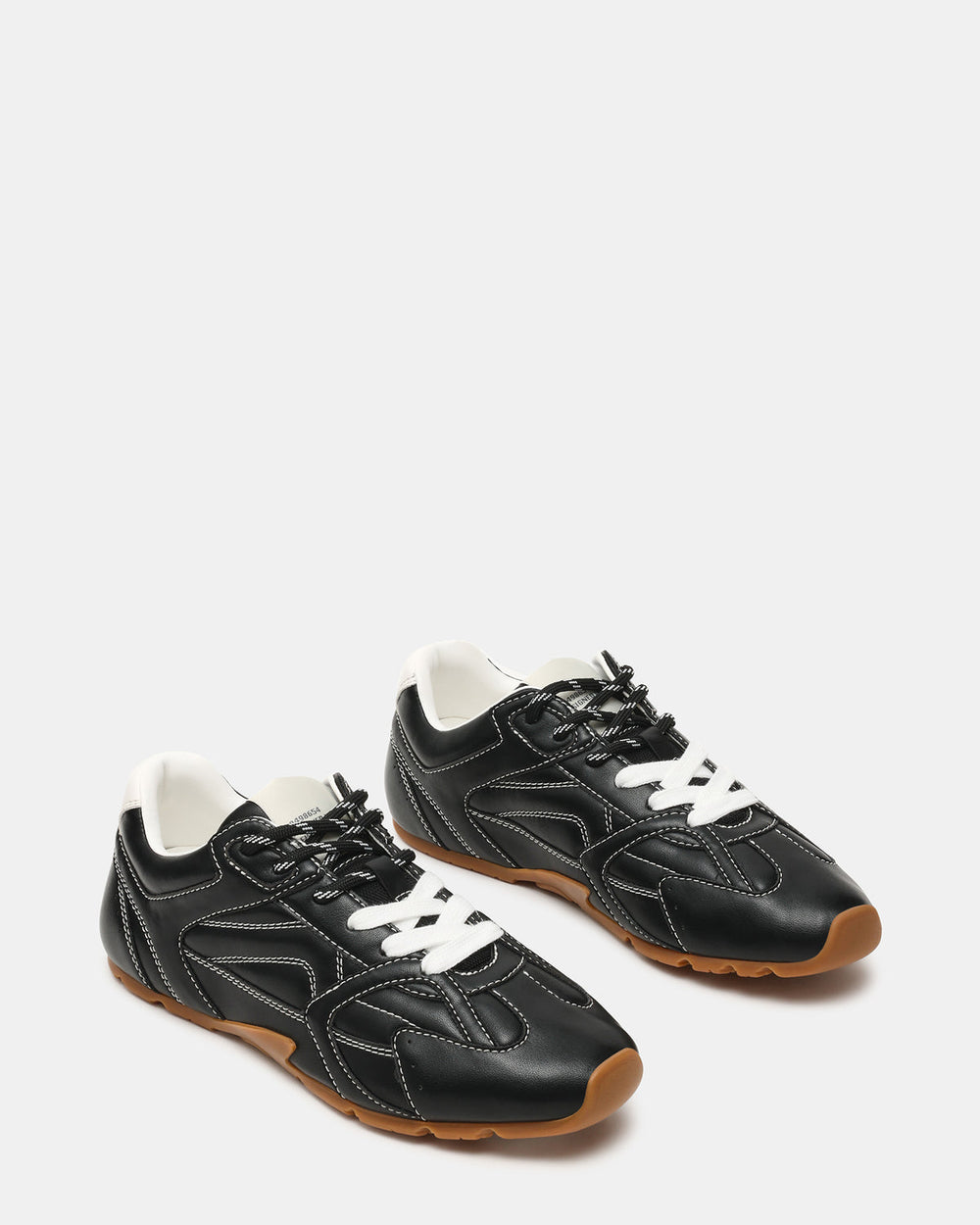 AZIEL Black Low-Top Lace-Up Women's Sneakers | Steve Madden Sale