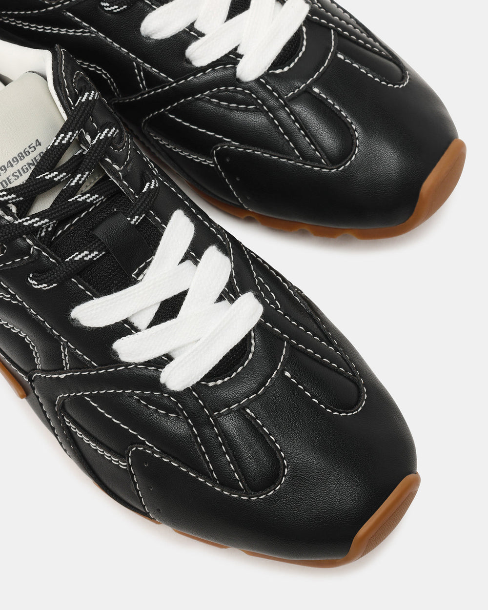 AZIEL Black Low-Top Lace-Up Women's Sneakers | Steve Madden Sale
