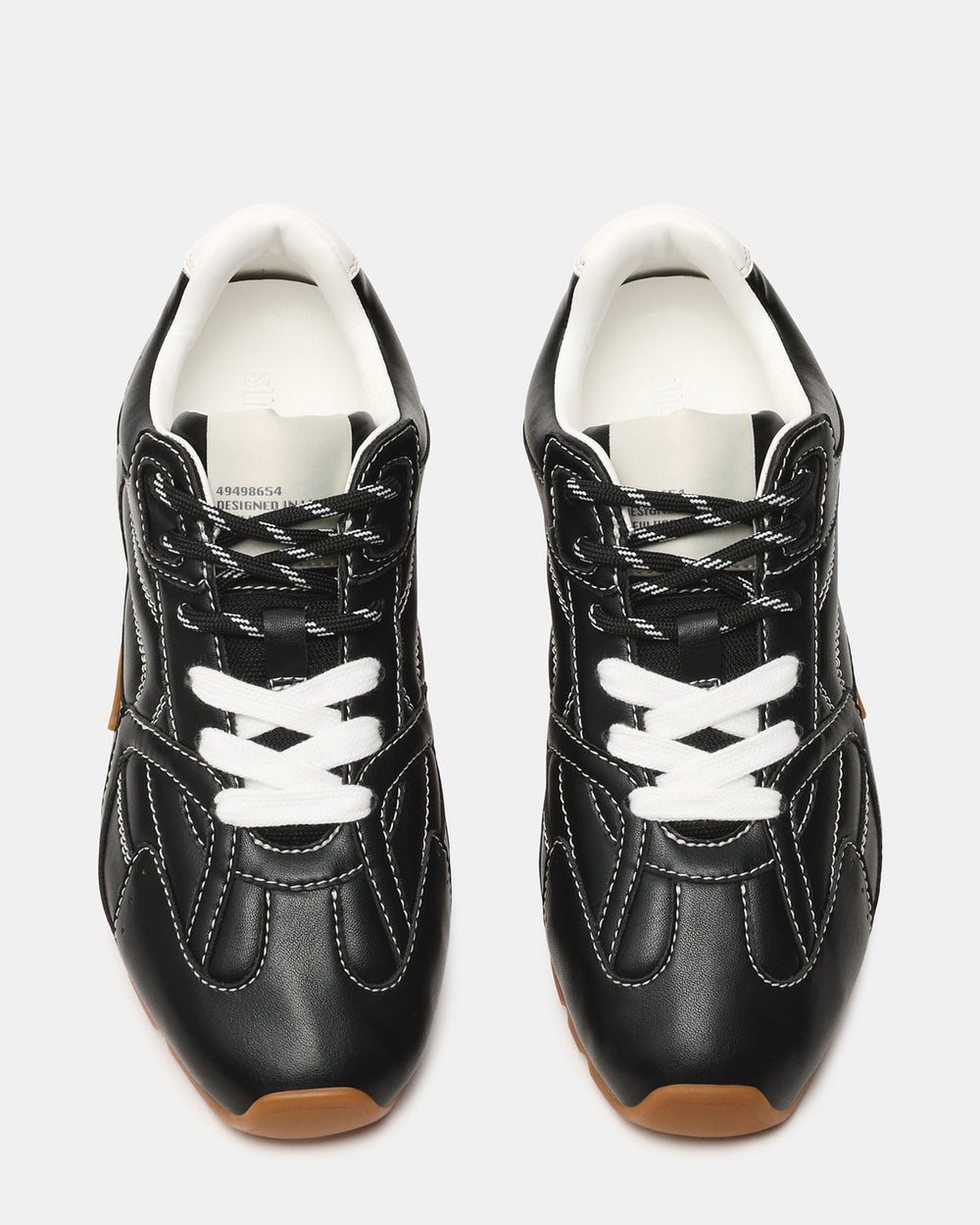 AZIEL Black Low-Top Lace-Up Women's Sneakers | Steve Madden Sale