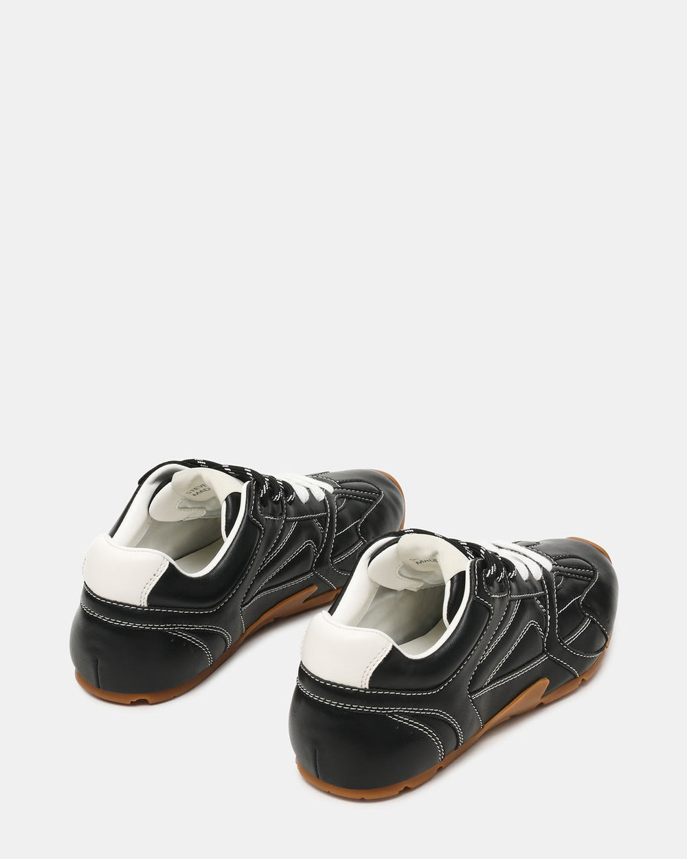 AZIEL Black Low-Top Lace-Up Women's Sneakers | Steve Madden Sale