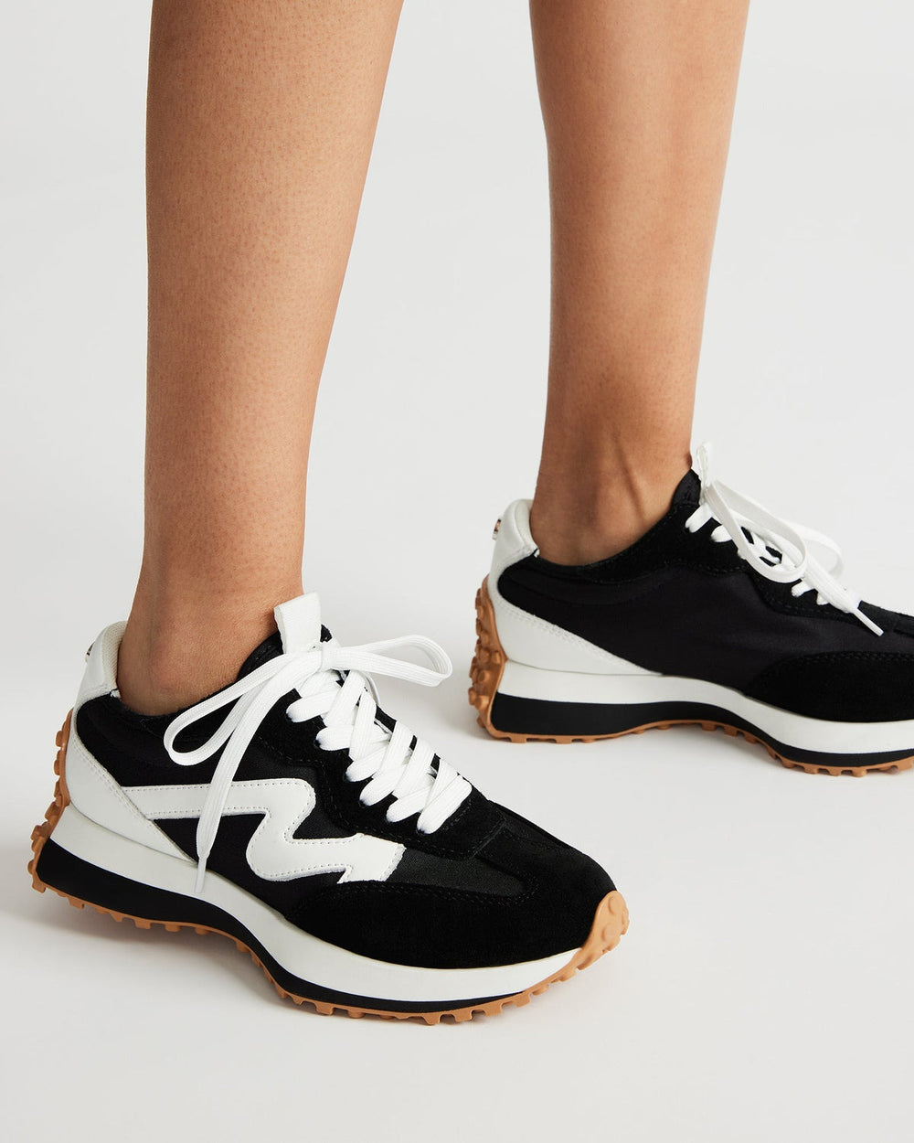 CAMPO Black/White Lace-Up Women's Sneaker | Steve Madden for Sale