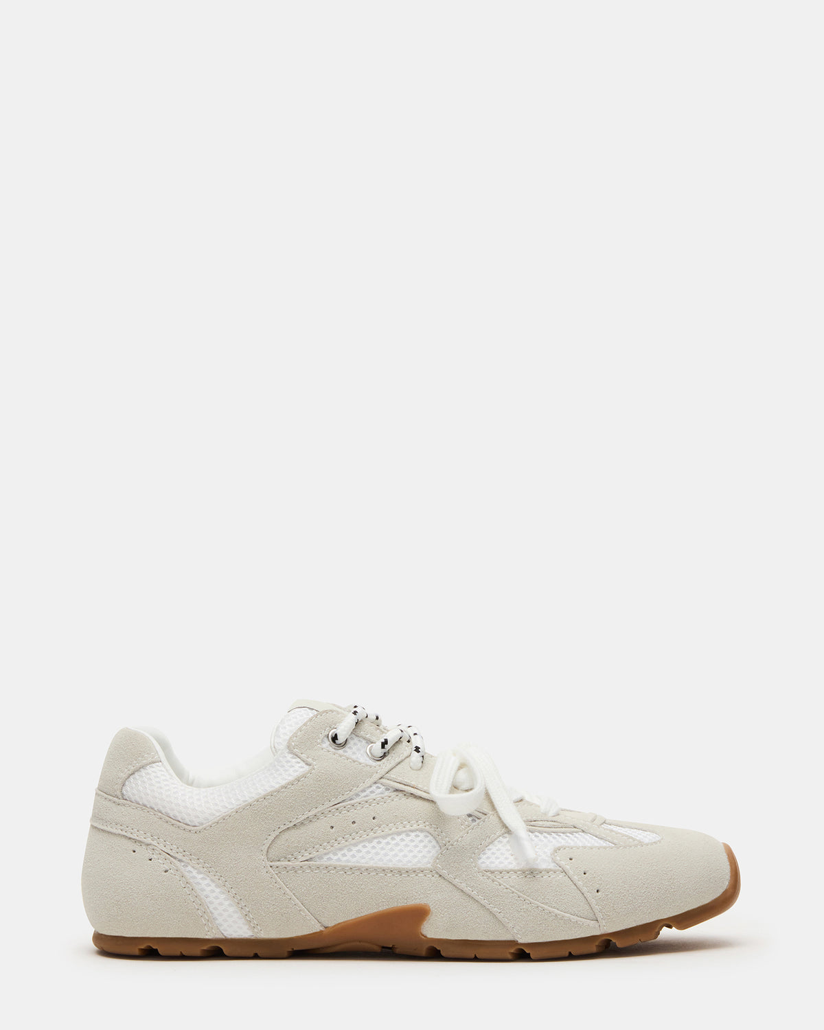 AZIEL White Low-Top Lace-Up Women's Sneakers | Steve Madden discount