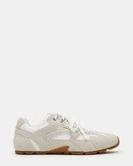 AZIEL White Low-Top Lace-Up Women's Sneakers | Steve Madden discount