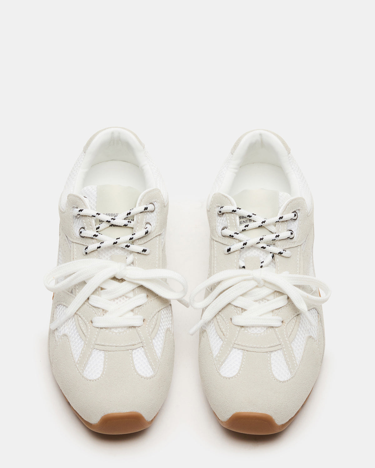 AZIEL White Low-Top Lace-Up Women's Sneakers | Steve Madden discount