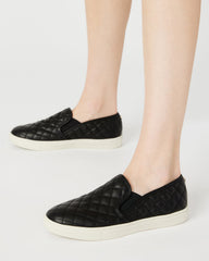 ECENTRCQ Black Leather Women's Slip On Sneakers | Steve Madden online
