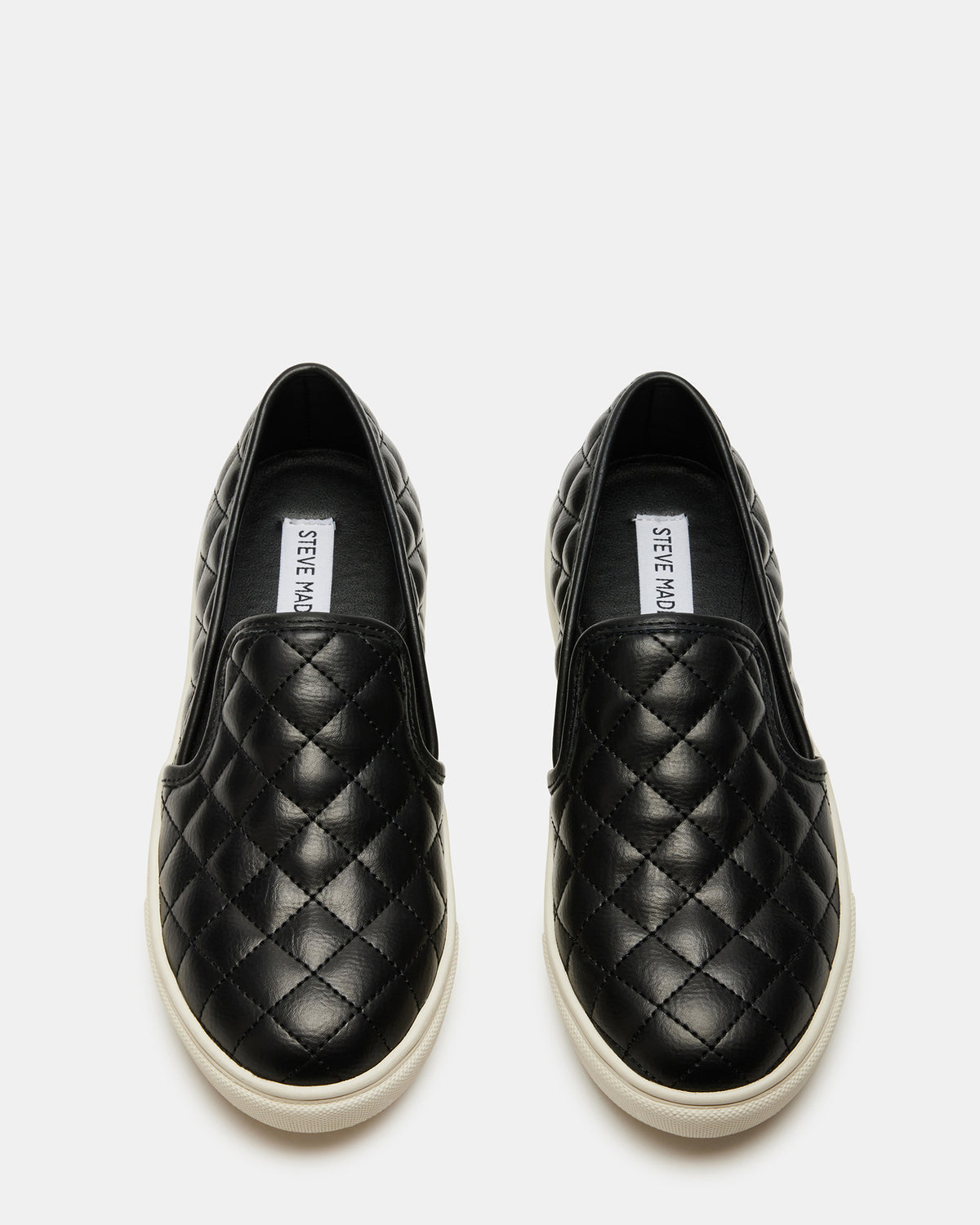 ECENTRCQ Black Leather Women's Slip On Sneakers | Steve Madden online