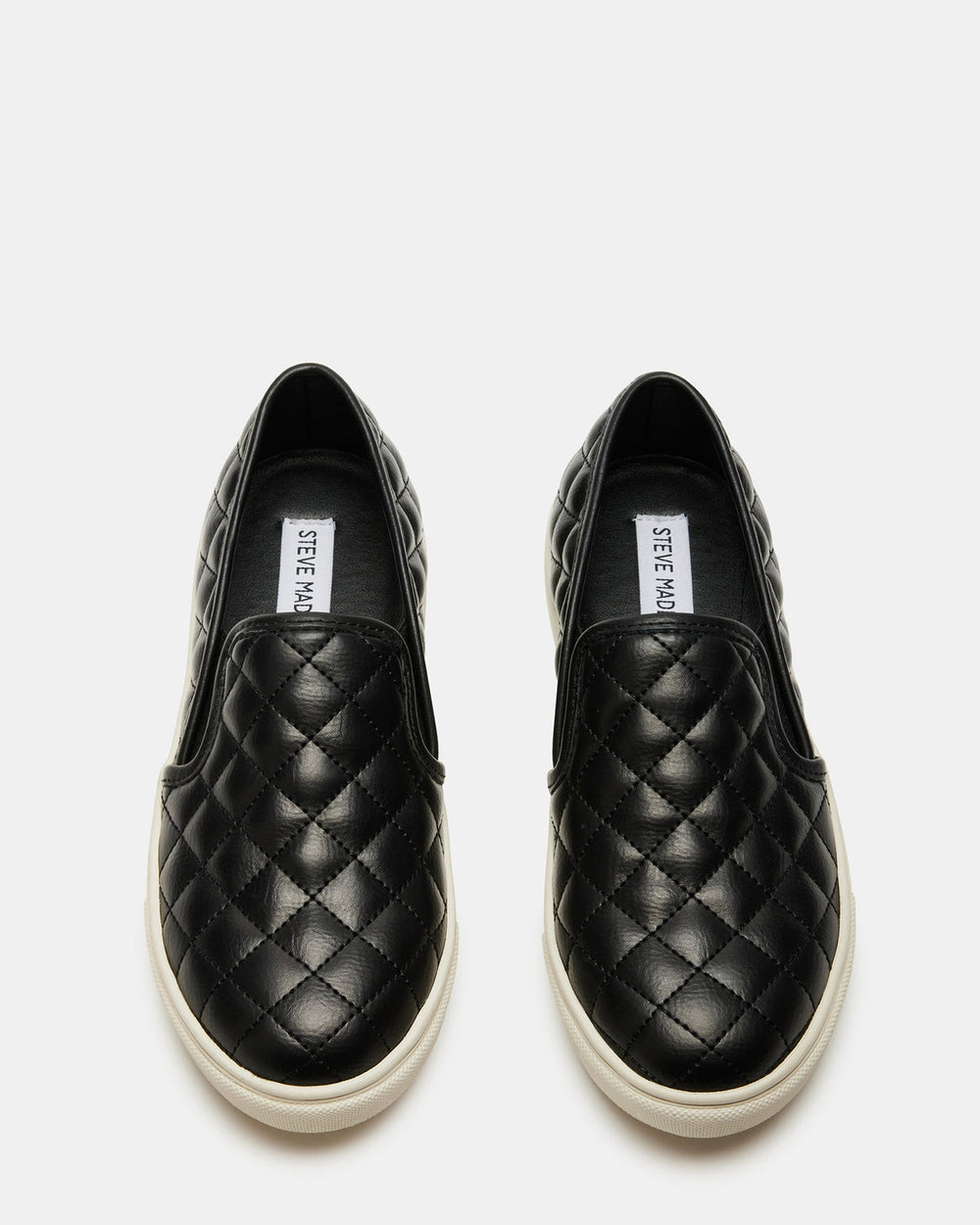 ECENTRCQ Black Leather Women's Slip On Sneakers | Steve Madden online