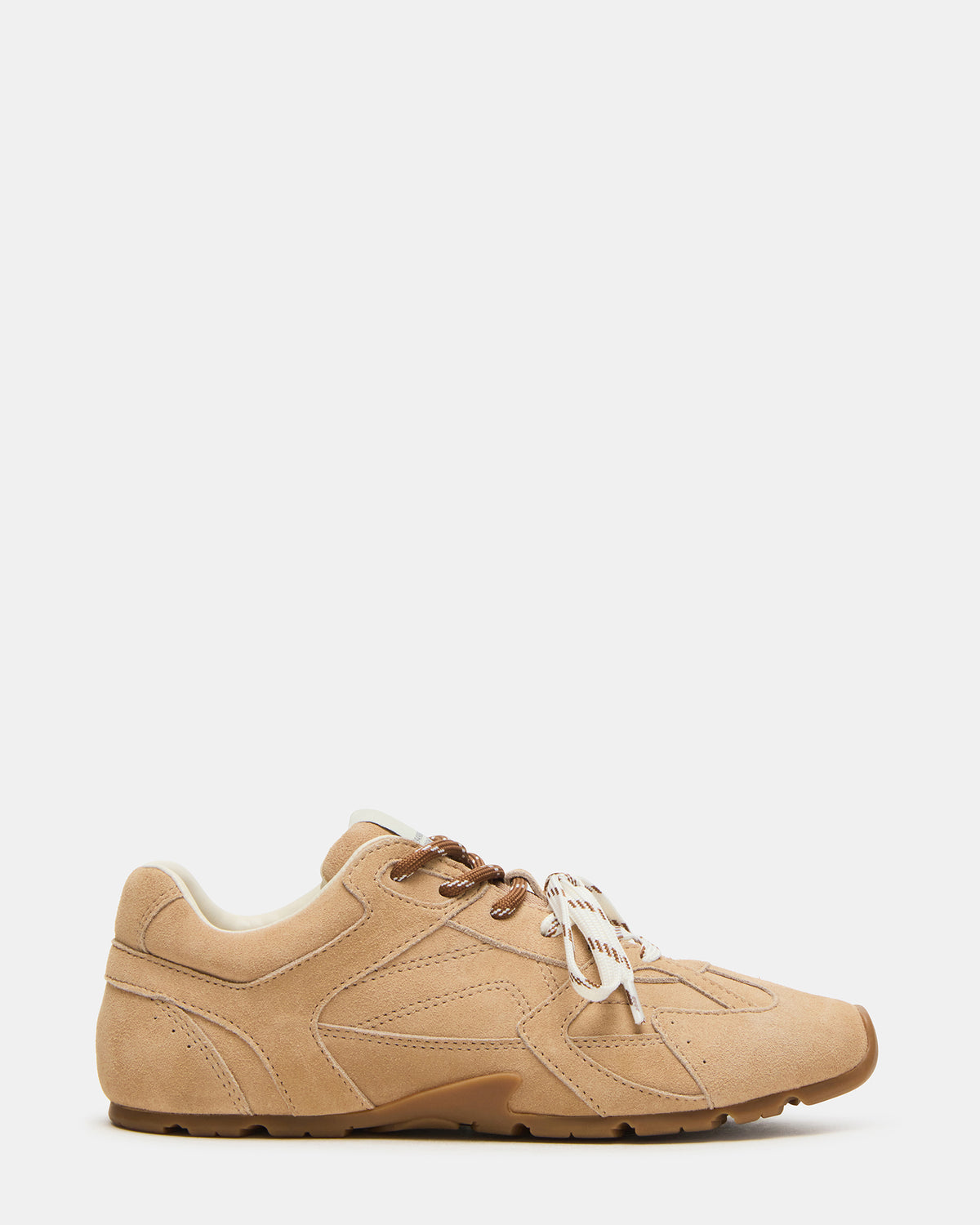 AZIEL Sand Suede Low-Top Lace-Up Women's Sneakers | Steve Madden US