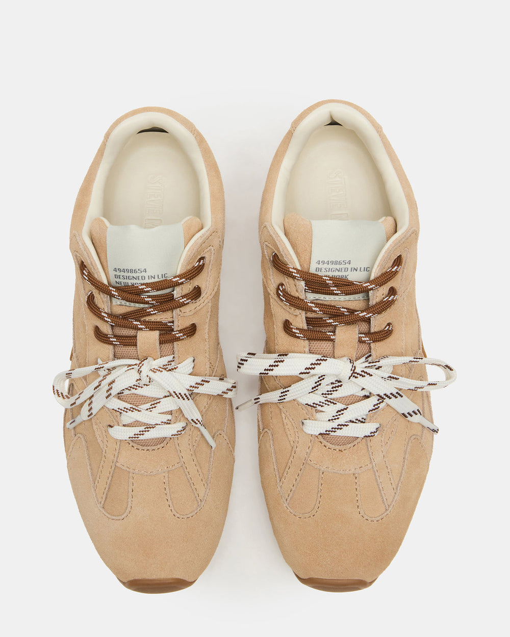 AZIEL Sand Suede Low-Top Lace-Up Women's Sneakers | Steve Madden US