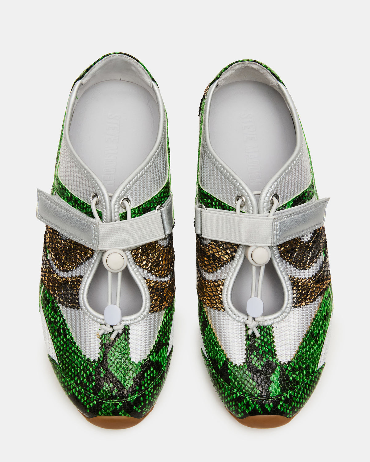 VIPER Green Multi Low-Top Velcro Women's Sneaker | Steve Madden outlet