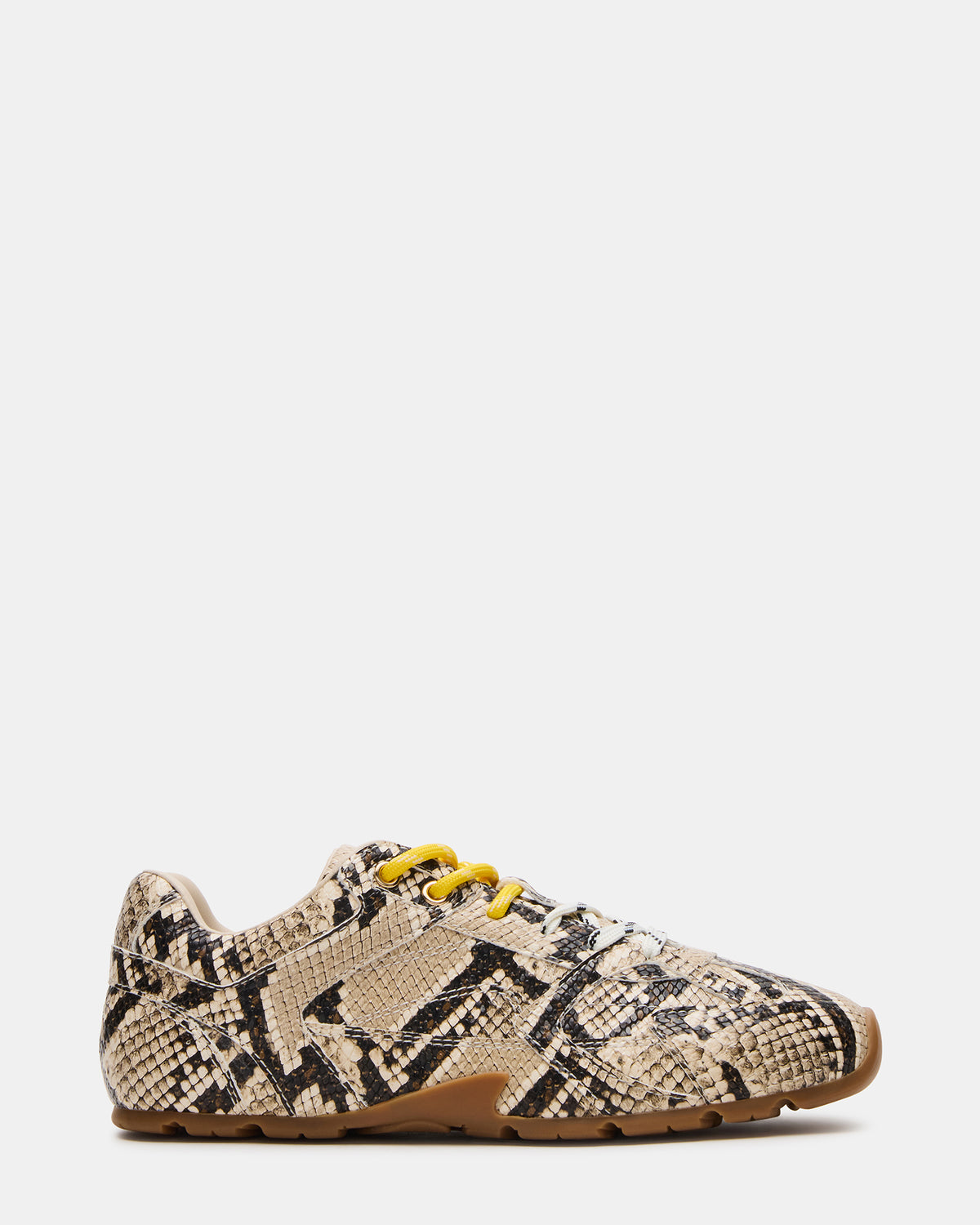 AZIEL Tan Snake Low-Top Lace-Up Women's Sneakers | Steve Madden discount